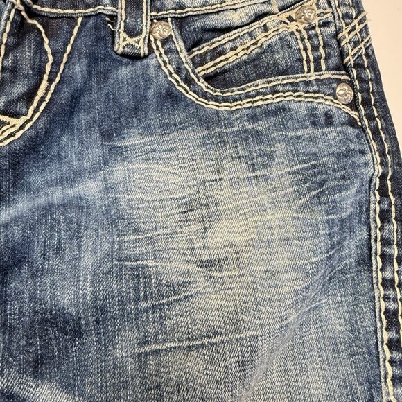 Rock Revival Becky Boot Cut Jeans Womens 28 (29x32.5) Y2K Blue - Picture 5 of 15